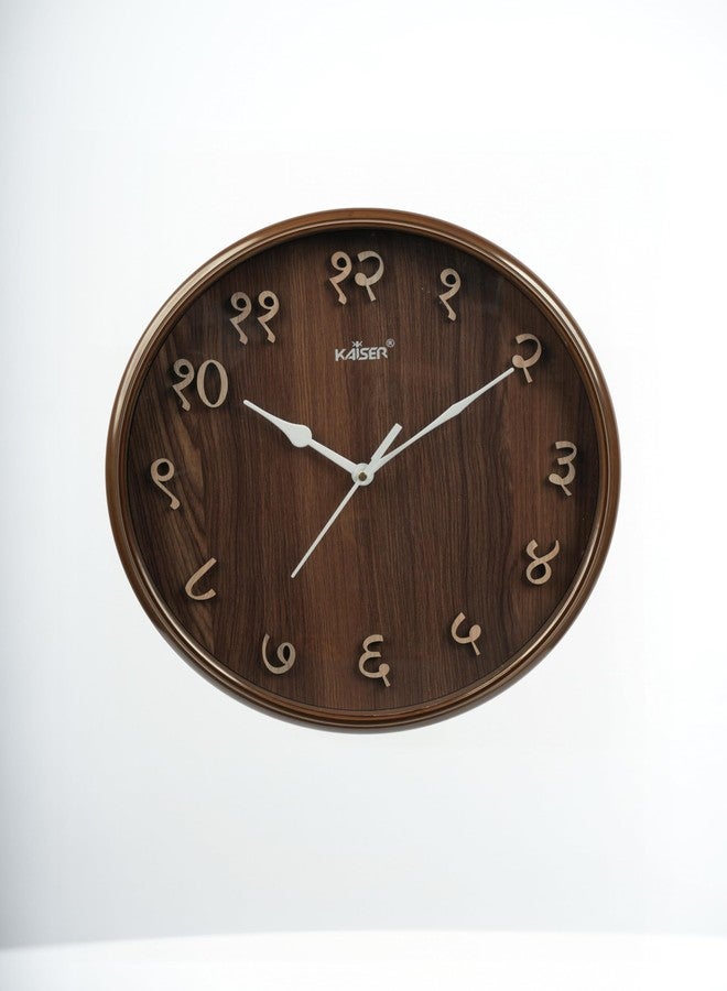 كايزر ساعة حائط كوارتز من كايزر مقاس 12 بوصة - ساعة تناظرية دائرية ذات صوت دقات ناعم لغرفة المعيشة والمكتب والمطبخ وغرفة الطعام - Image 1